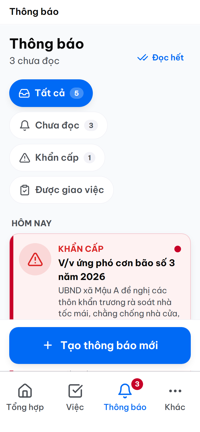 Hộp thông báo của người dân với các văn bản của xã