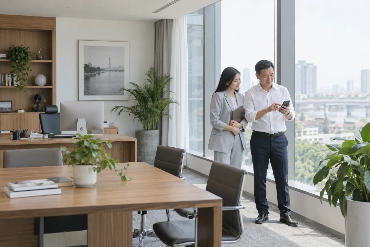 Chủ doanh nghiệp duyệt đề nghị chi trên điện thoại cùng trưởng nhóm