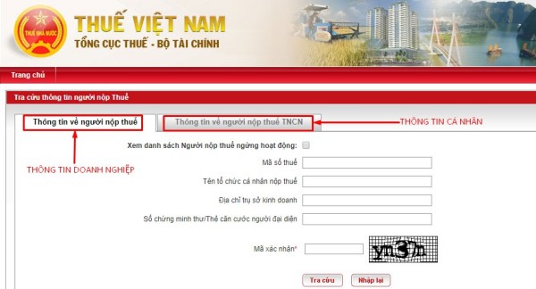 Công cụ hỗ trợ tra cứu thông tin thuế